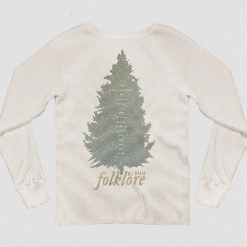 Taylor Swift Folklore in the trees Track list Long Sleeve